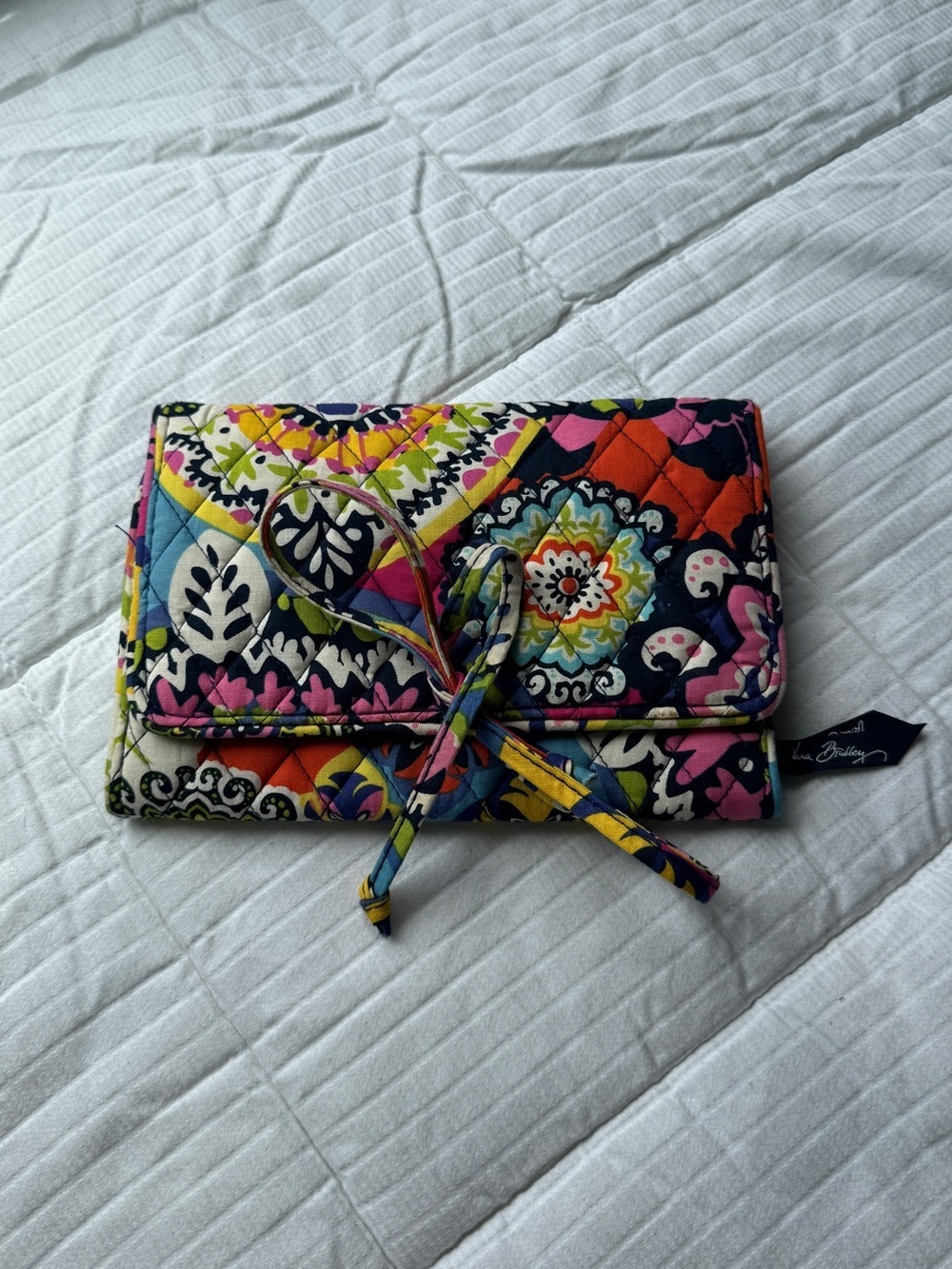 Vera Bradley multicolored quilted jewelry organizer